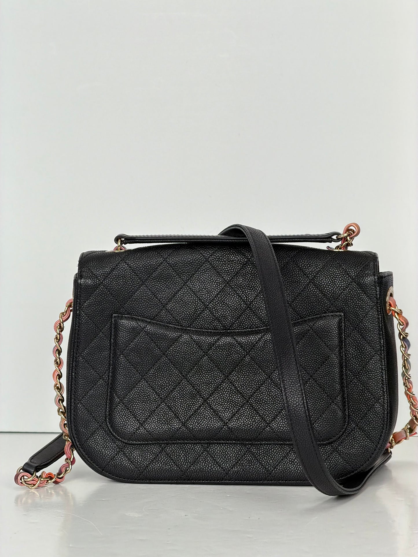 Chanel Caviar Quilted Paris-Cuba Thread Around Flap Bag in Black 2017 YF2