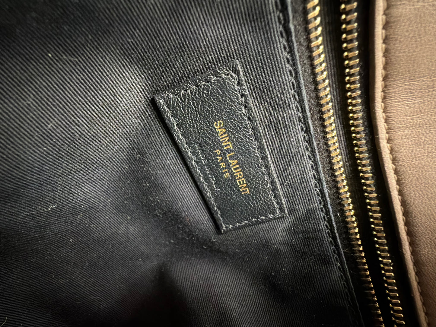 Saint Laurent Small Loulou Puffer in Dark Beige Lambskin YS09