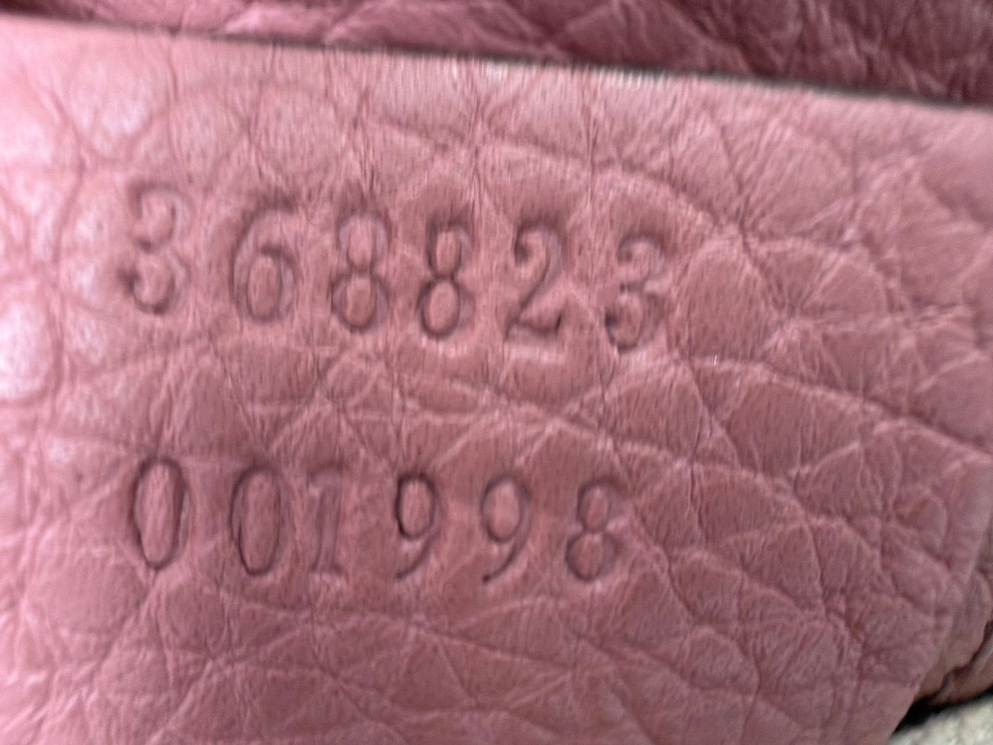 Gucci Bamboo Mini Shopper in Pink and Orange Leather YS05