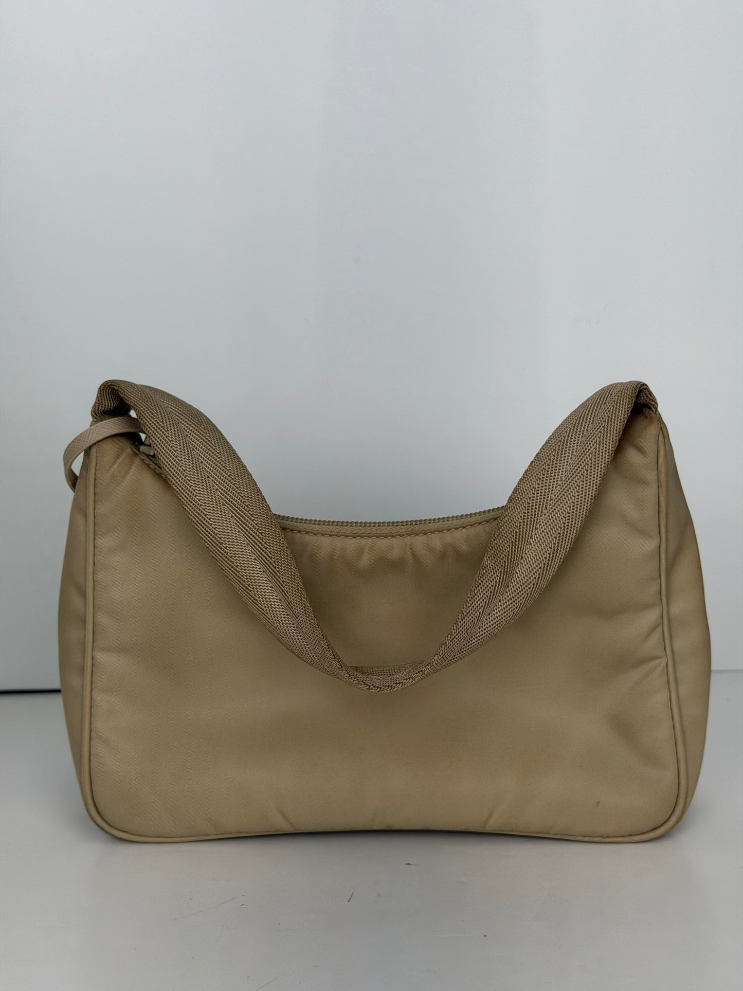 Prada Tessuto Nylon Mini Re-Edition 2000 Bag in Cammeo Beige YU2