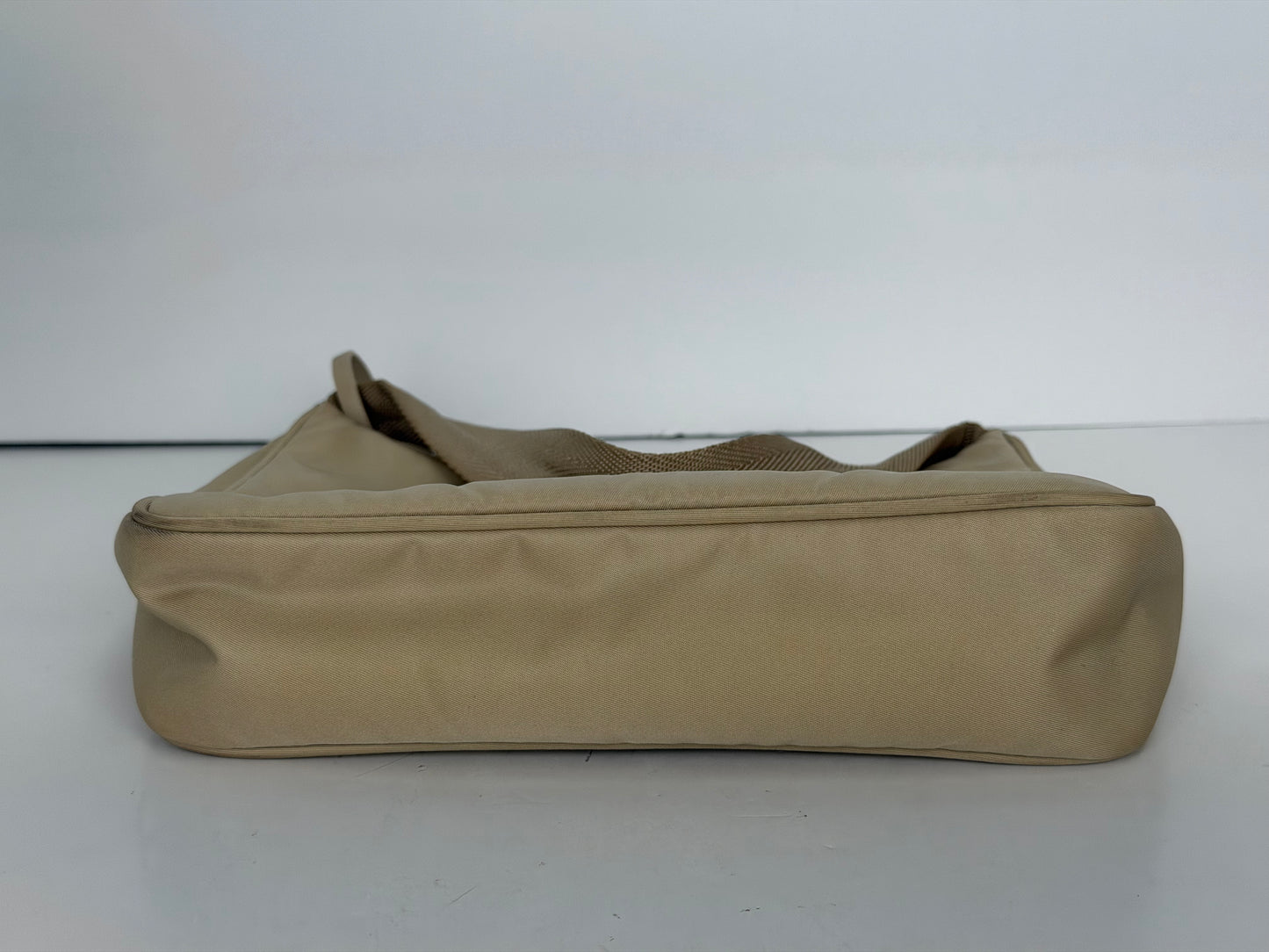 Prada Tessuto Nylon Mini Re-Edition 2000 Bag in Cammeo Beige YU2