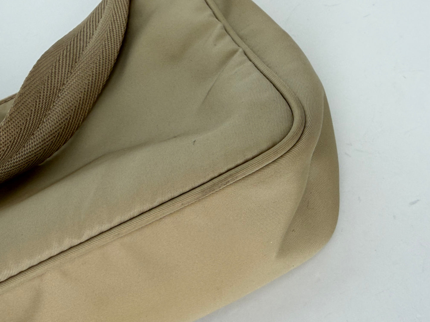 Prada Tessuto Nylon Mini Re-Edition 2000 Bag in Cammeo Beige YU2