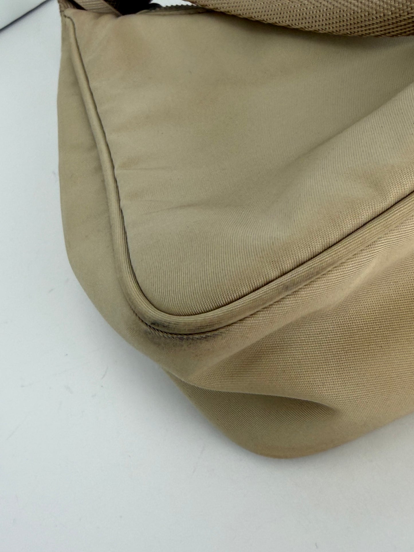 Prada Tessuto Nylon Mini Re-Edition 2000 Bag in Cammeo Beige YU2