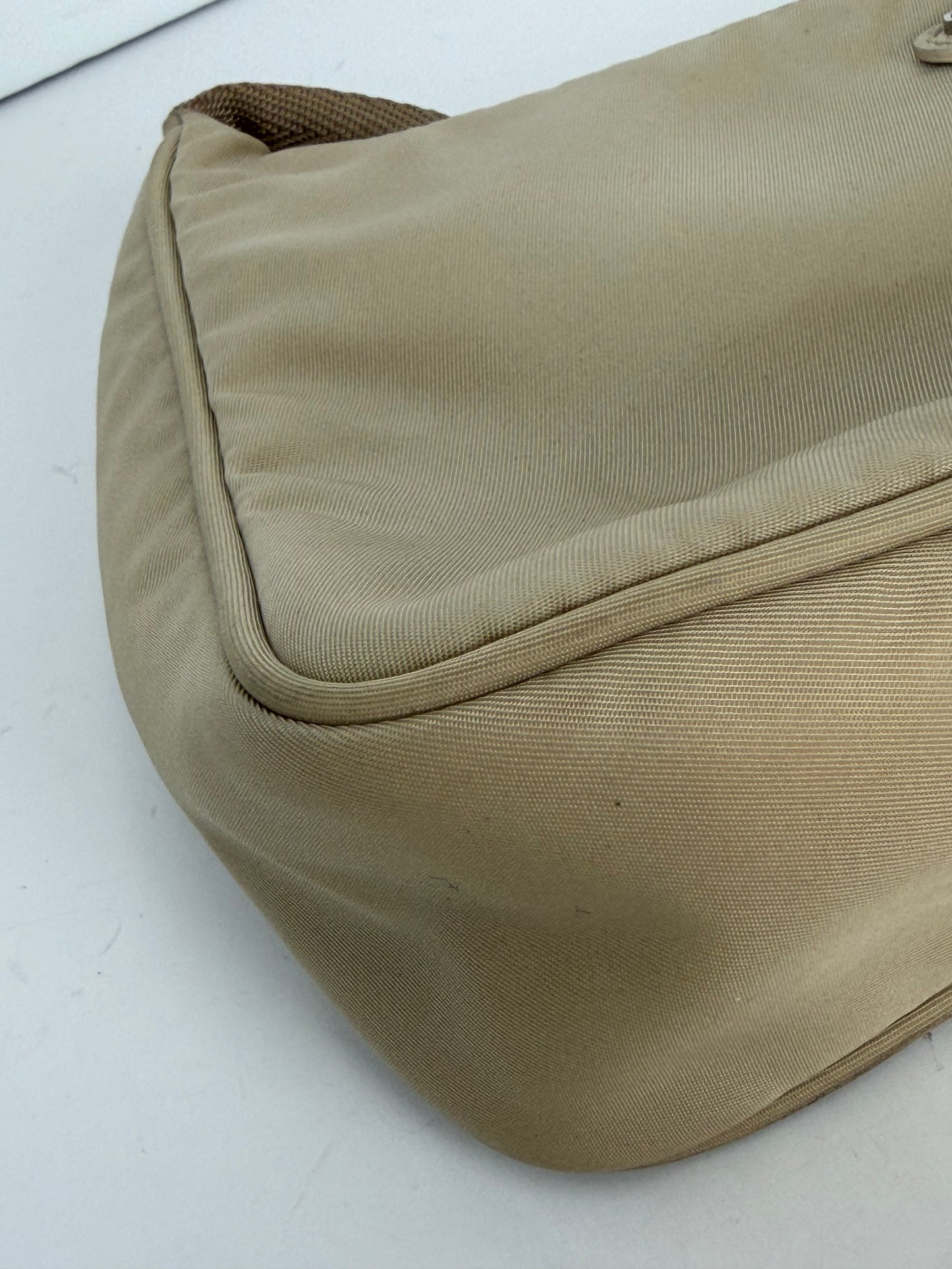 Prada Tessuto Nylon Mini Re-Edition 2000 Bag in Cammeo Beige YU2