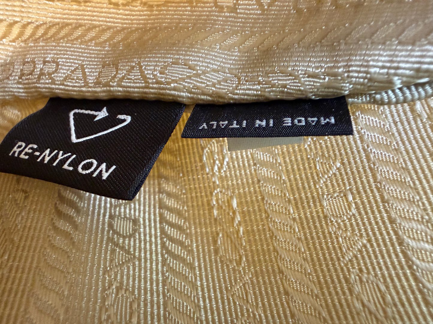 Prada Tessuto Nylon Mini Re-Edition 2000 Bag in Cammeo Beige YU2