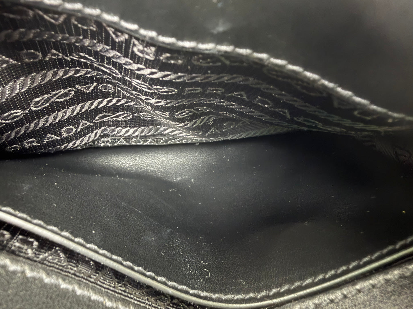 Prada Tessuto Passamaneria Embroidered Fringe Shoulder Bag in Black YS21