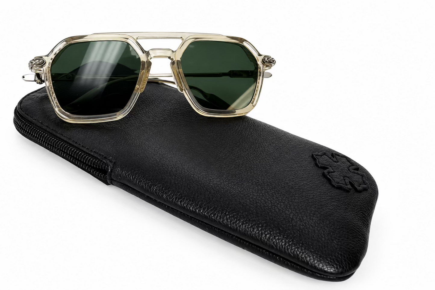Chrome Hearts Fuckery Sunglasses in Translucent Beige Y