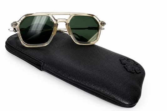 Chrome Hearts Fuckery Sunglasses in Translucent Beige Y