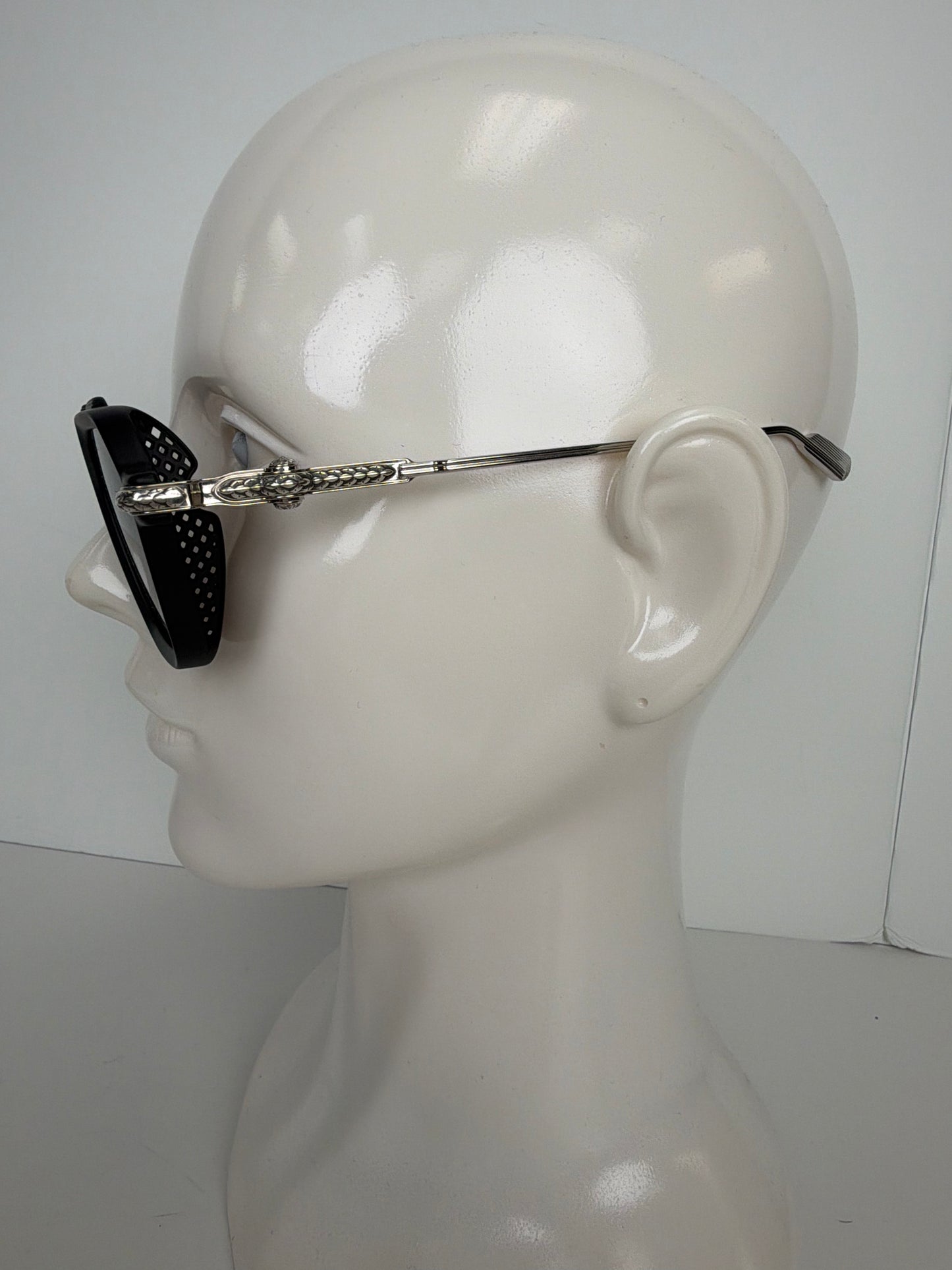 Chrome Hearts Fuckery Sunglasses in Matte Black and Shiny Silver Y