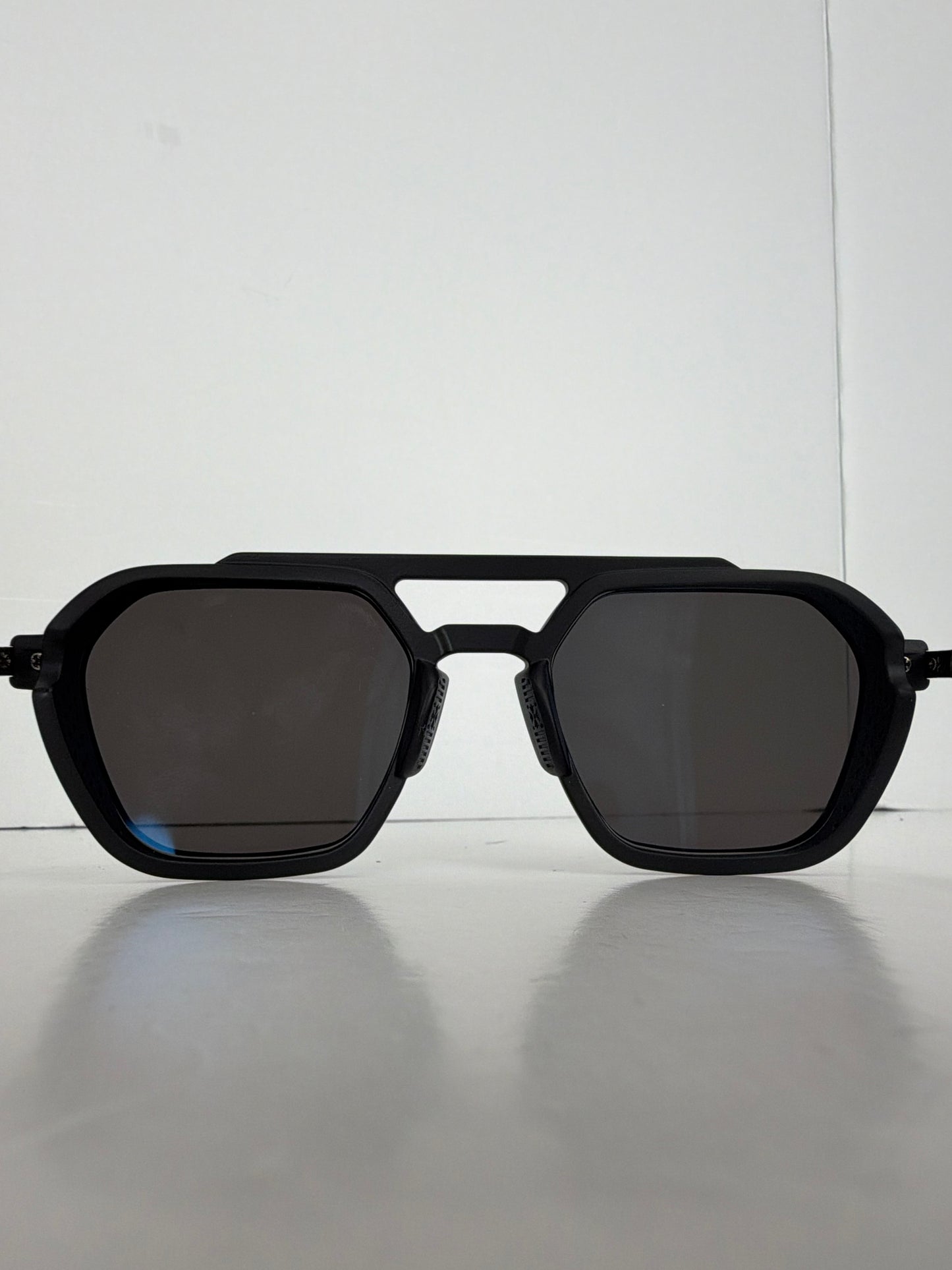 Chrome Hearts Fuckery Sunglasses in Matte Black and Shiny Silver Y