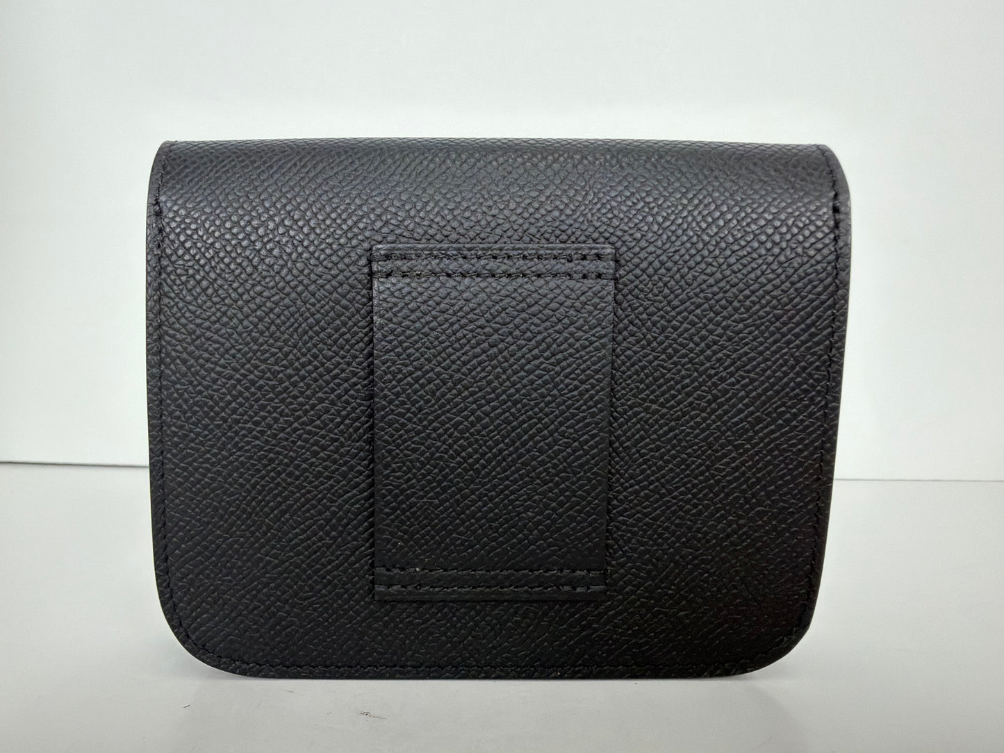 Hermes Constance Slim Wallet in Noir Epsom Leather with Gold Hardware