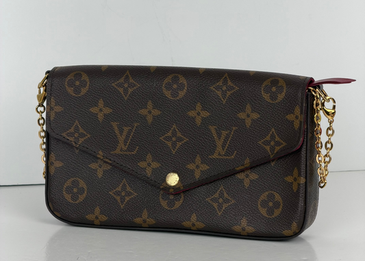 Louis Vuitton Pochette Felicie in Brown Monogram Coated Canvas YS18