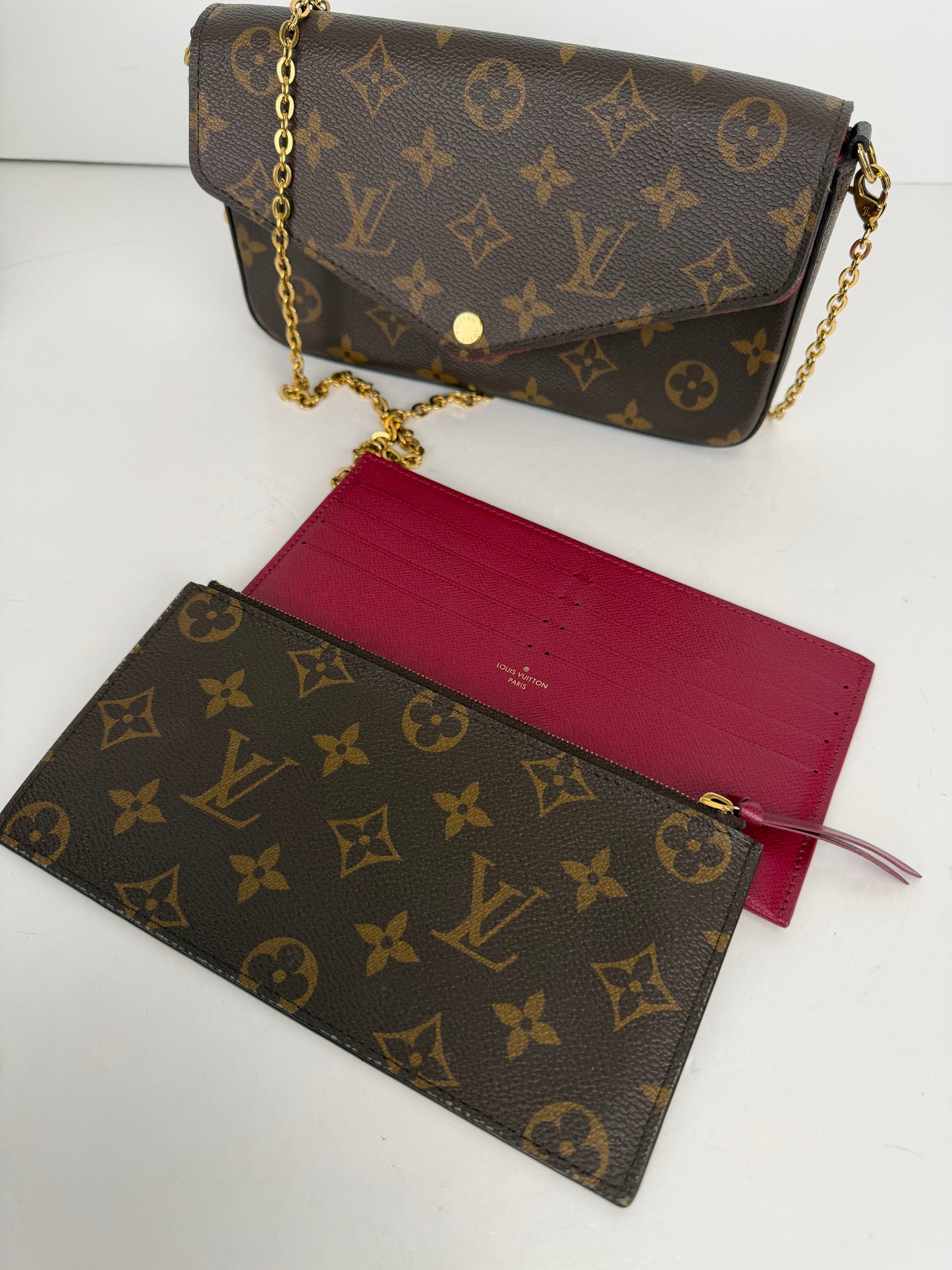 Louis Vuitton Pochette Felicie in Brown Monogram Coated Canvas YS18