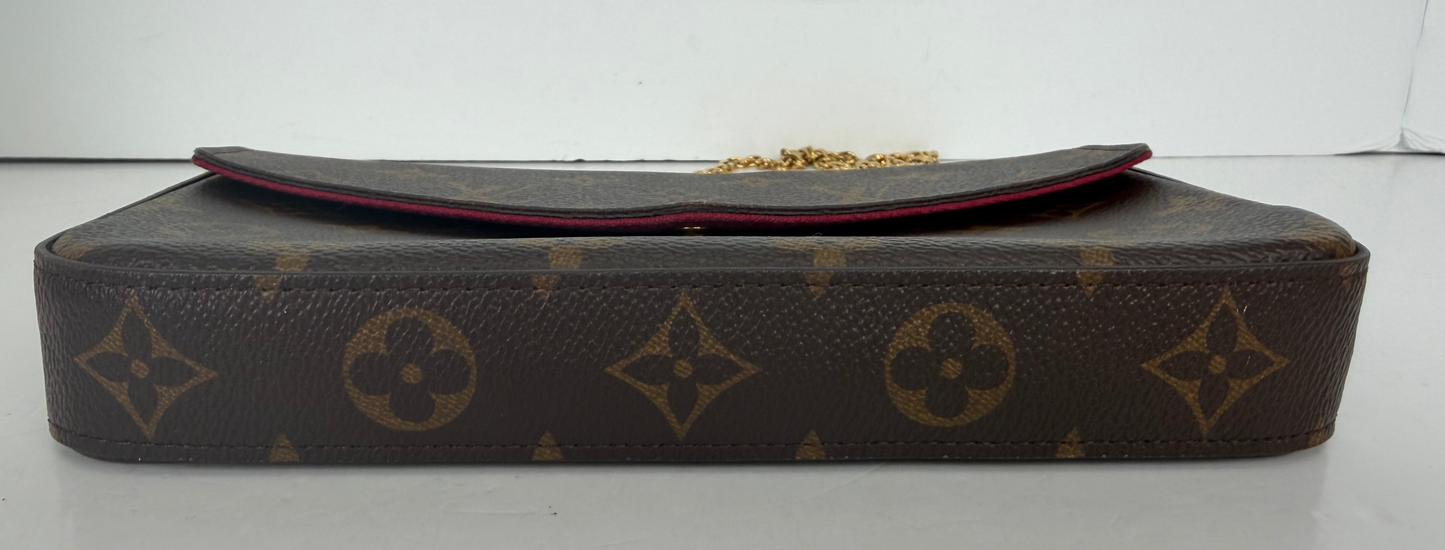 Louis Vuitton Pochette Felicie in Brown Monogram Coated Canvas YS18