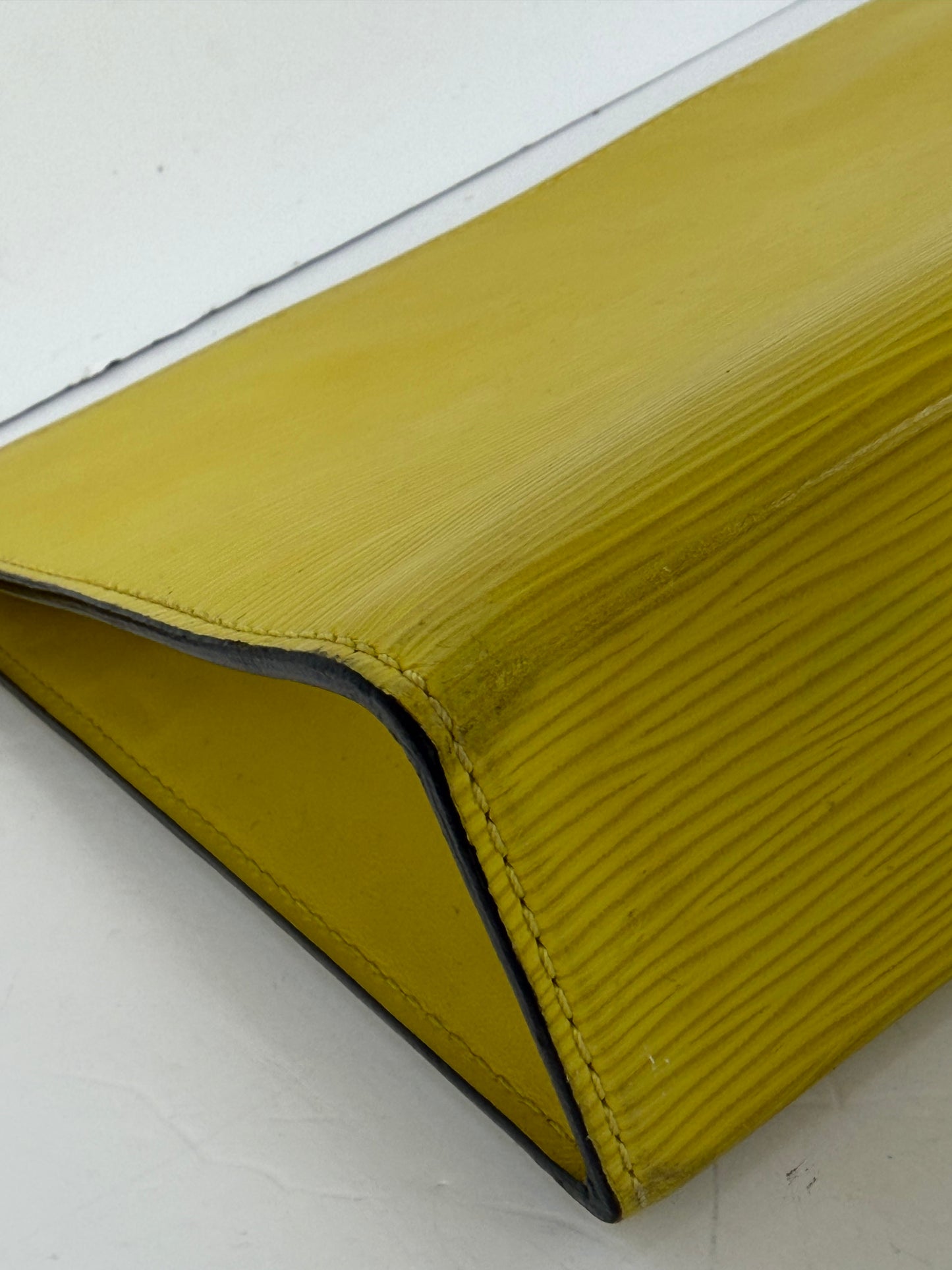 Louis Vuitton Toiletry Pouch / Clutch in Yellow Epi Leather 2014 YLV