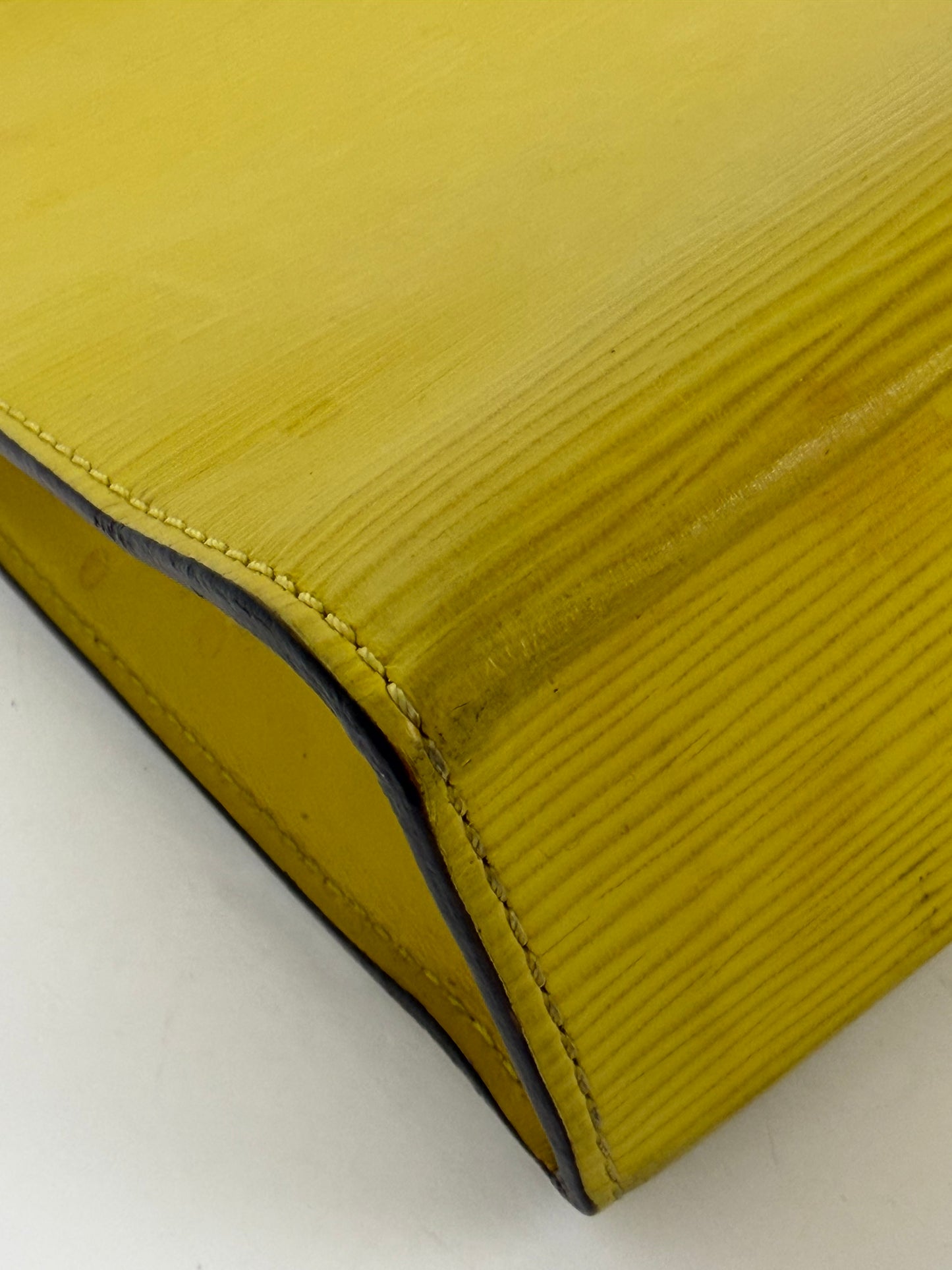 Louis Vuitton Toiletry Pouch / Clutch in Yellow Epi Leather 2014 YLV