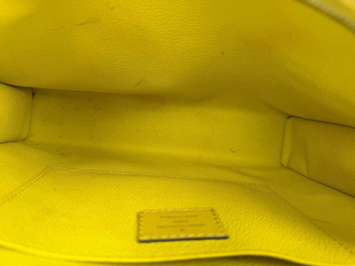 Louis Vuitton Toiletry Pouch / Clutch in Yellow Epi Leather 2014 YLV
