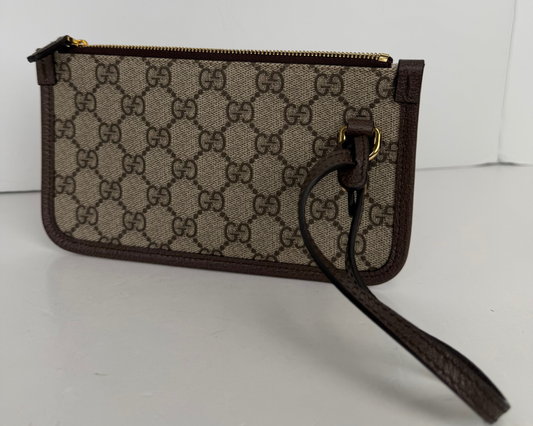 Gucci GG Supreme Mini Pouch in GG Supreme Coated Canvas YK4