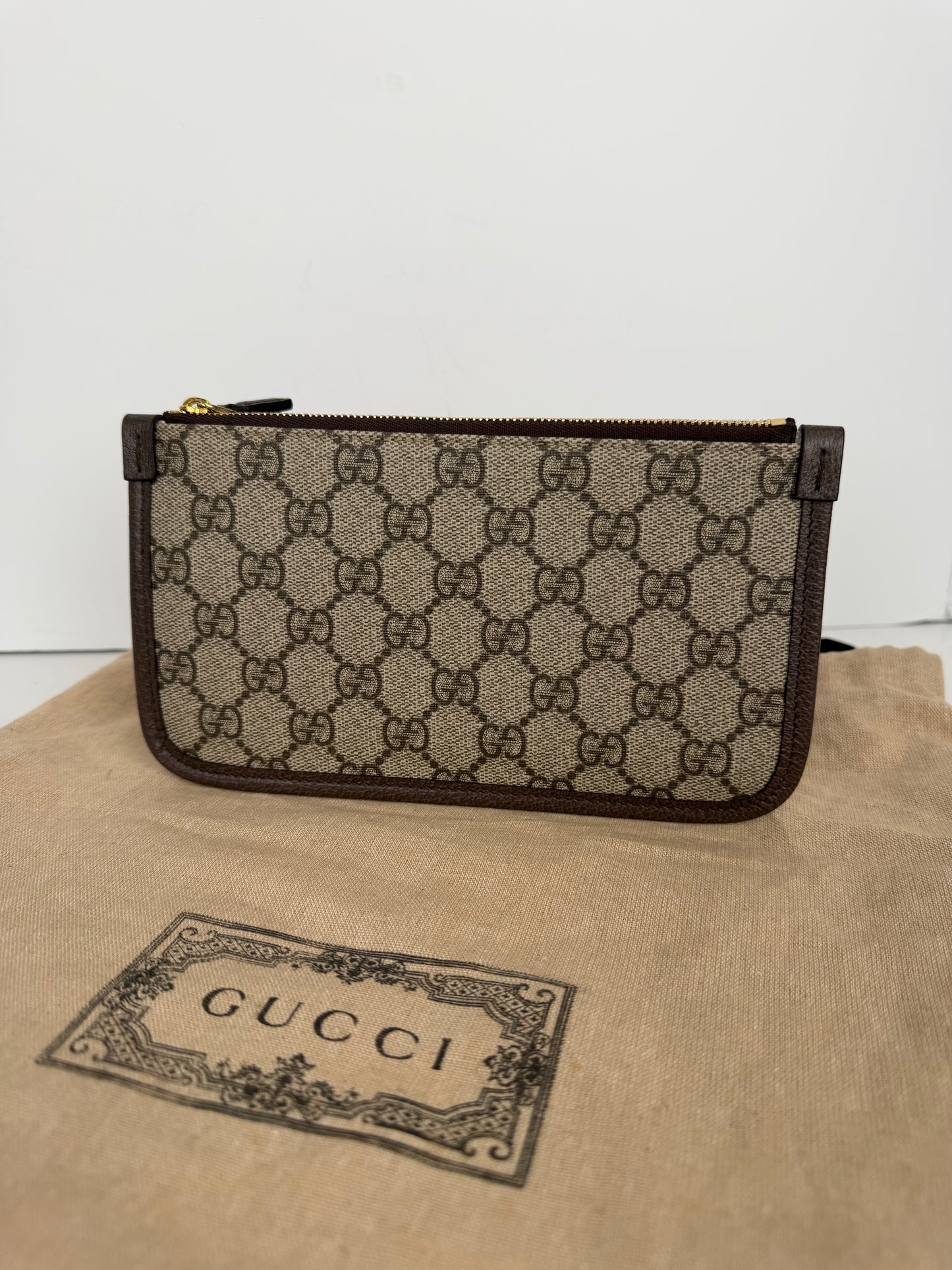 Gucci GG Supreme Mini Pouch in GG Supreme Coated Canvas YK4