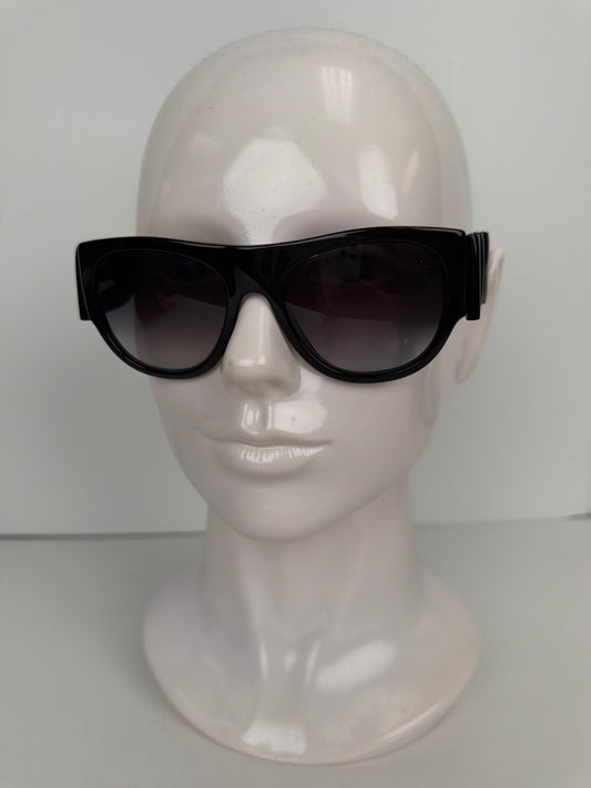 Chanel Black Acetate Oversized Bow Sunglasses YK1
