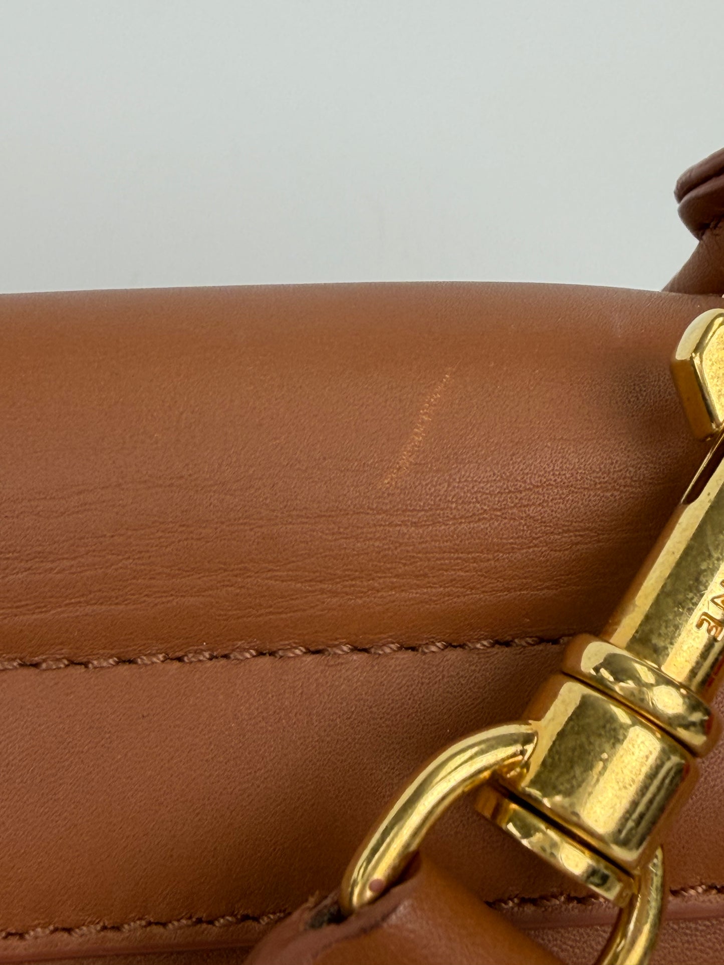 Celine Medium Trapeze Bag in Brown/Orange Leather YS