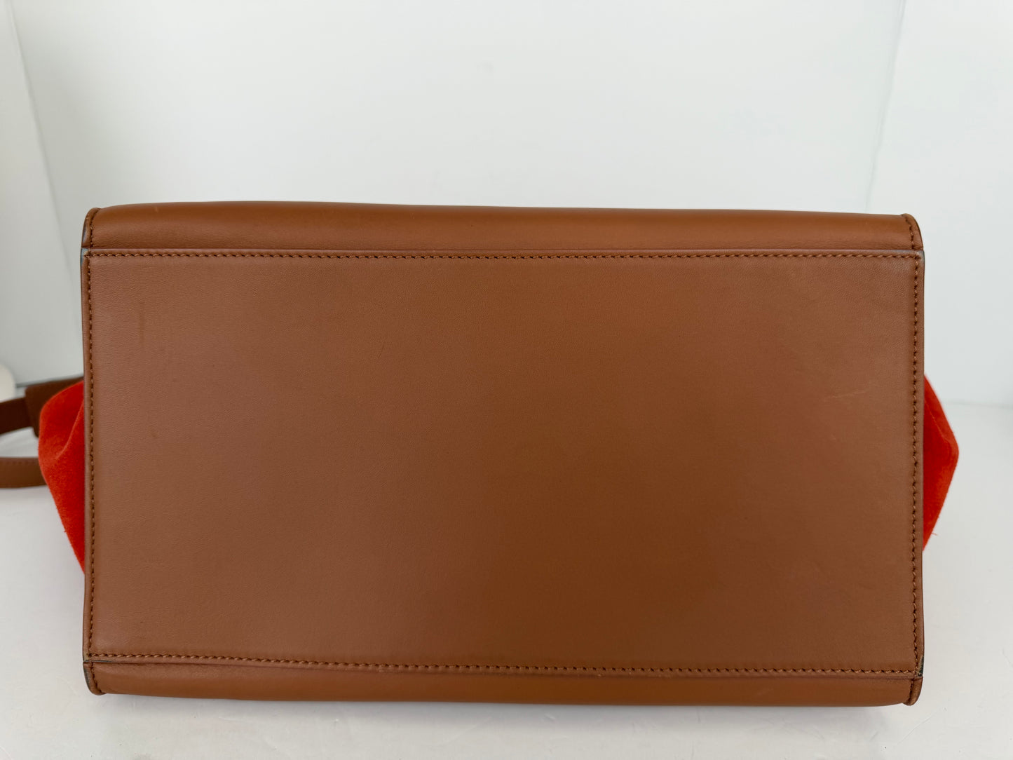 Celine Medium Trapeze Bag in Brown/Orange Leather YS