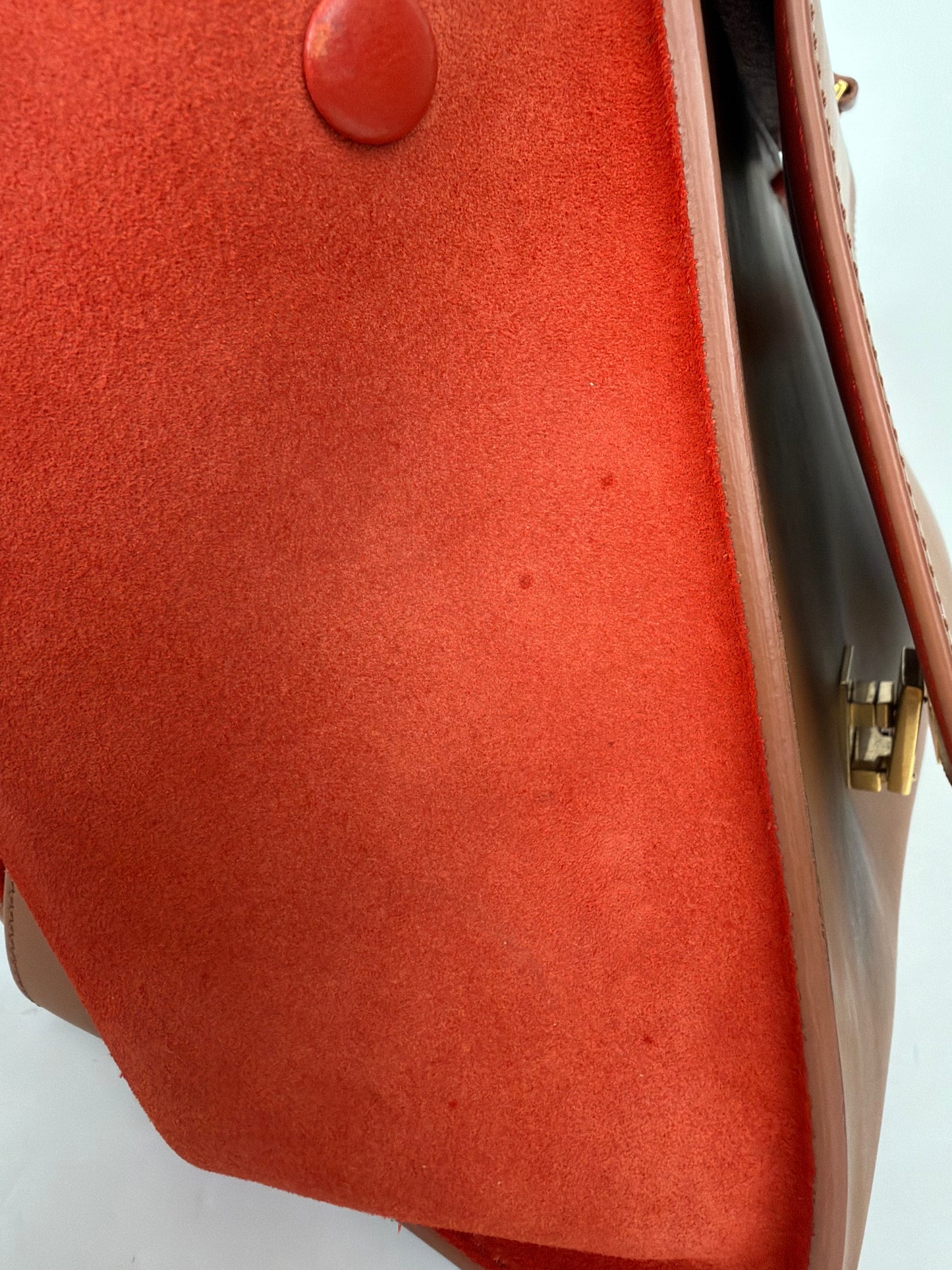 Celine Medium Trapeze Bag in Brown/Orange Leather YS