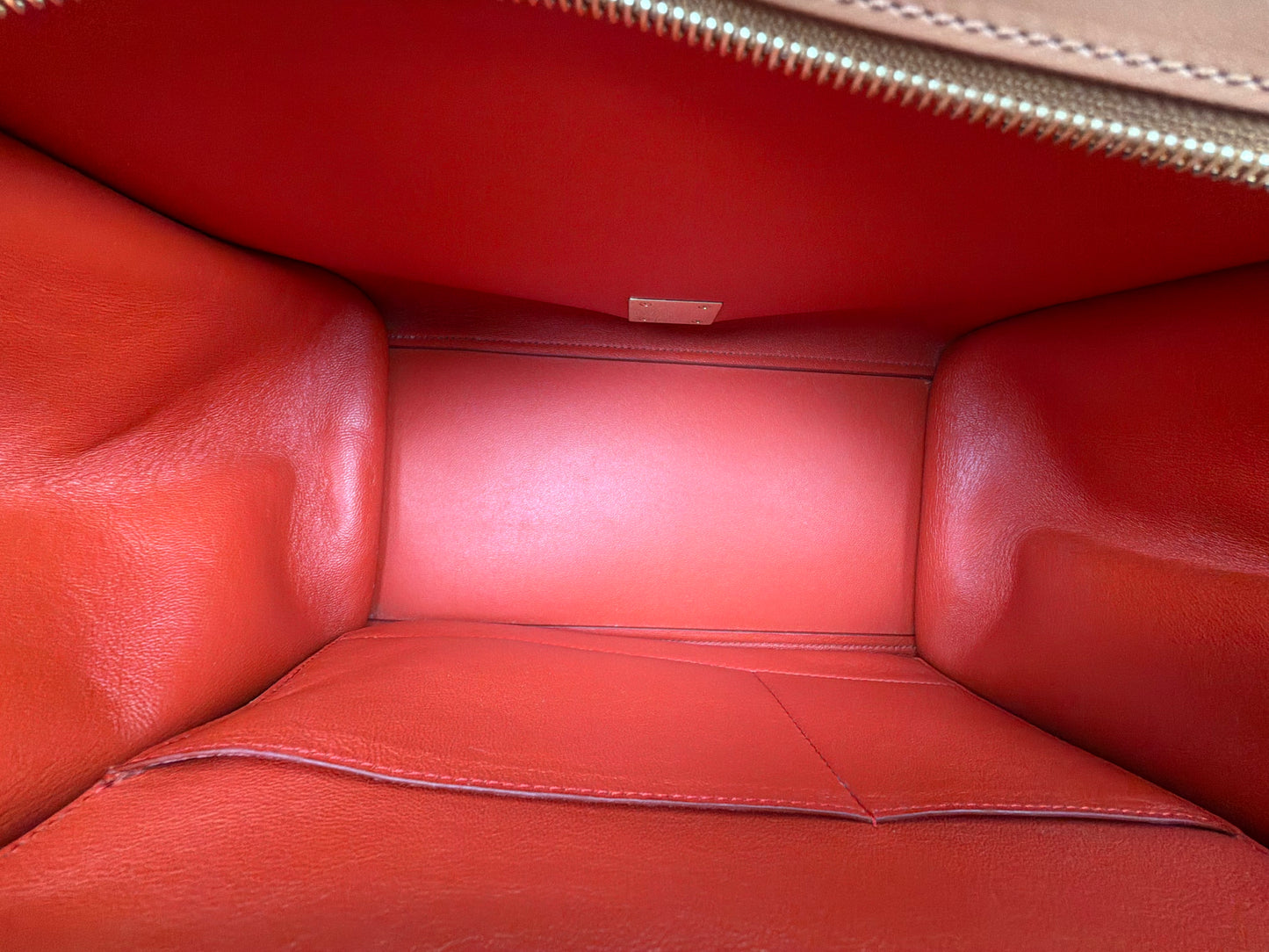 Celine Medium Trapeze Bag in Brown/Orange Leather YS