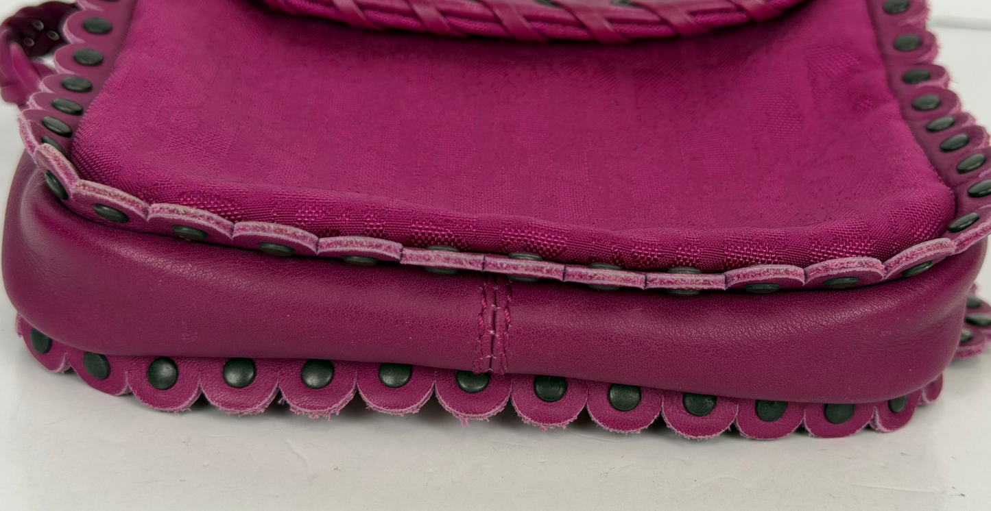 Christian Dior Diorissimo Trotter Ethnic Crossbody Bag in Dark Magenta YS26