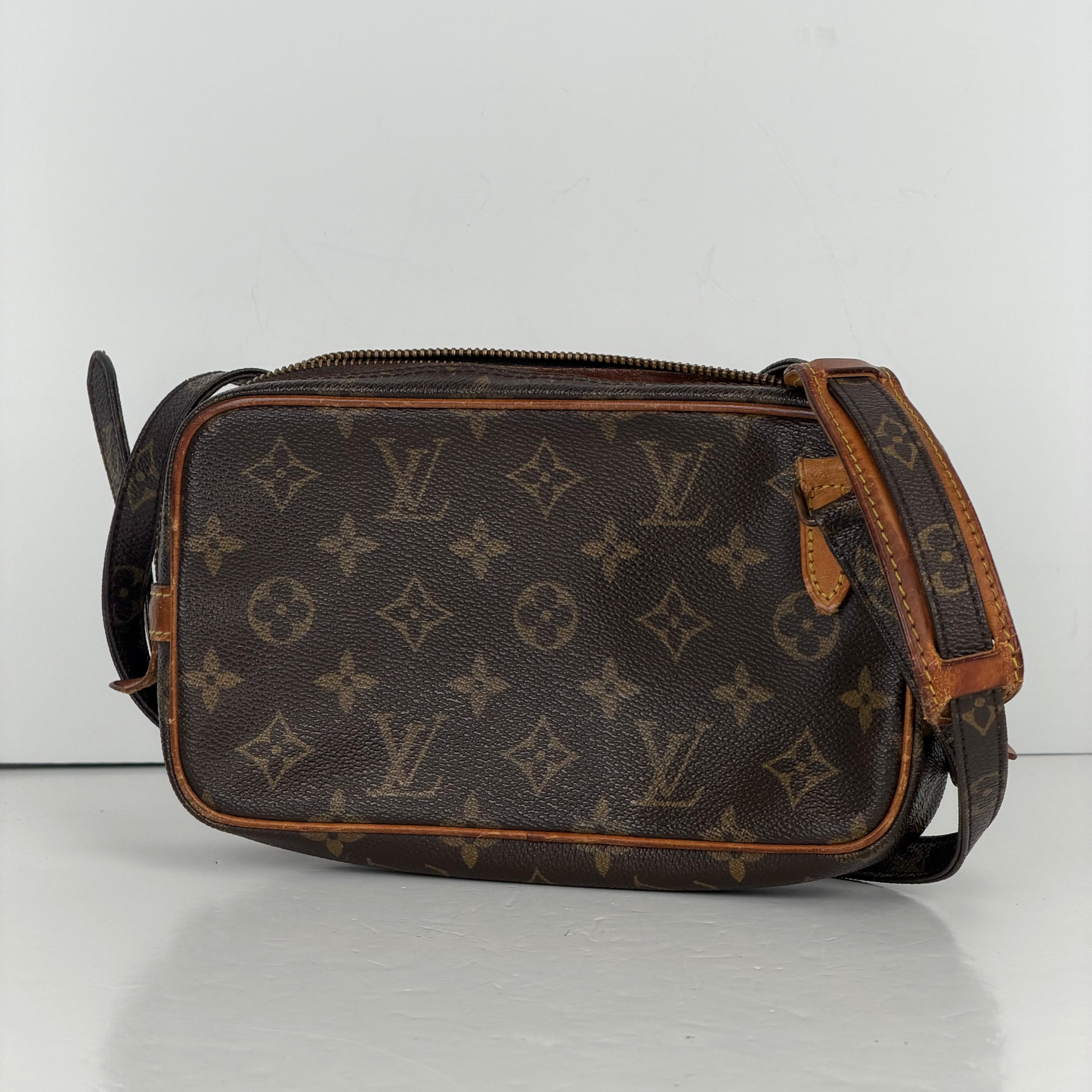 Louis Vuitton Pochette Marly Bandouliere in Brown LV Monogram Coated Canvas 1987 YS26