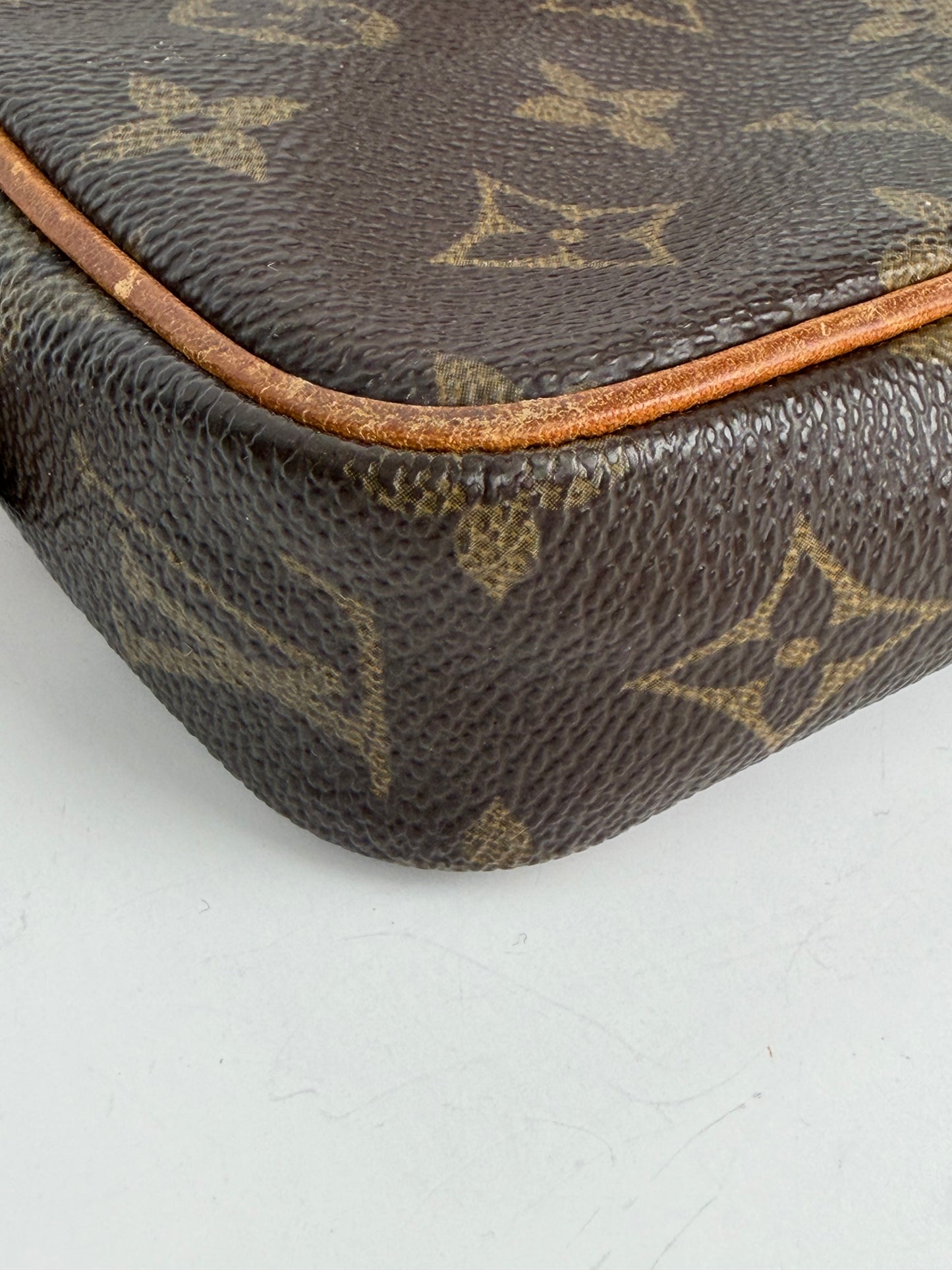 Louis Vuitton Pochette Marly Bandouliere in Brown LV Monogram Coated Canvas 1987 YS26