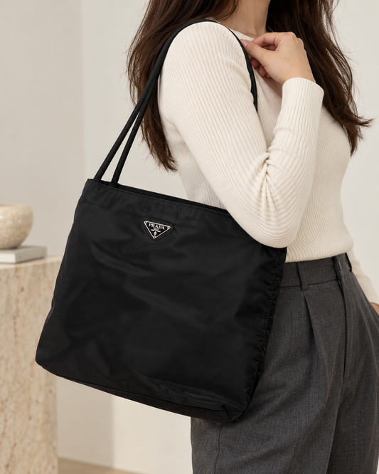 Prada Tote Bag in Black Tessuto Nylon YU3