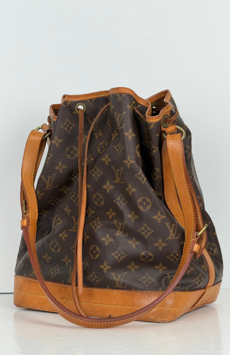 Louis Vuitton Noe PM Bucket Bag in Brown LV Monogram Coated Canvas 1999 YS