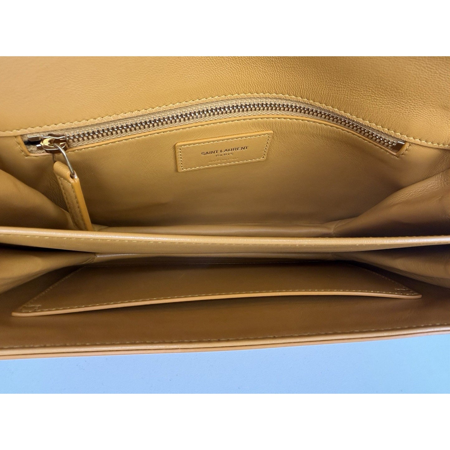 Saint Laurent Le Maillon Shoulder Bag in Yellow Leather for Women D3