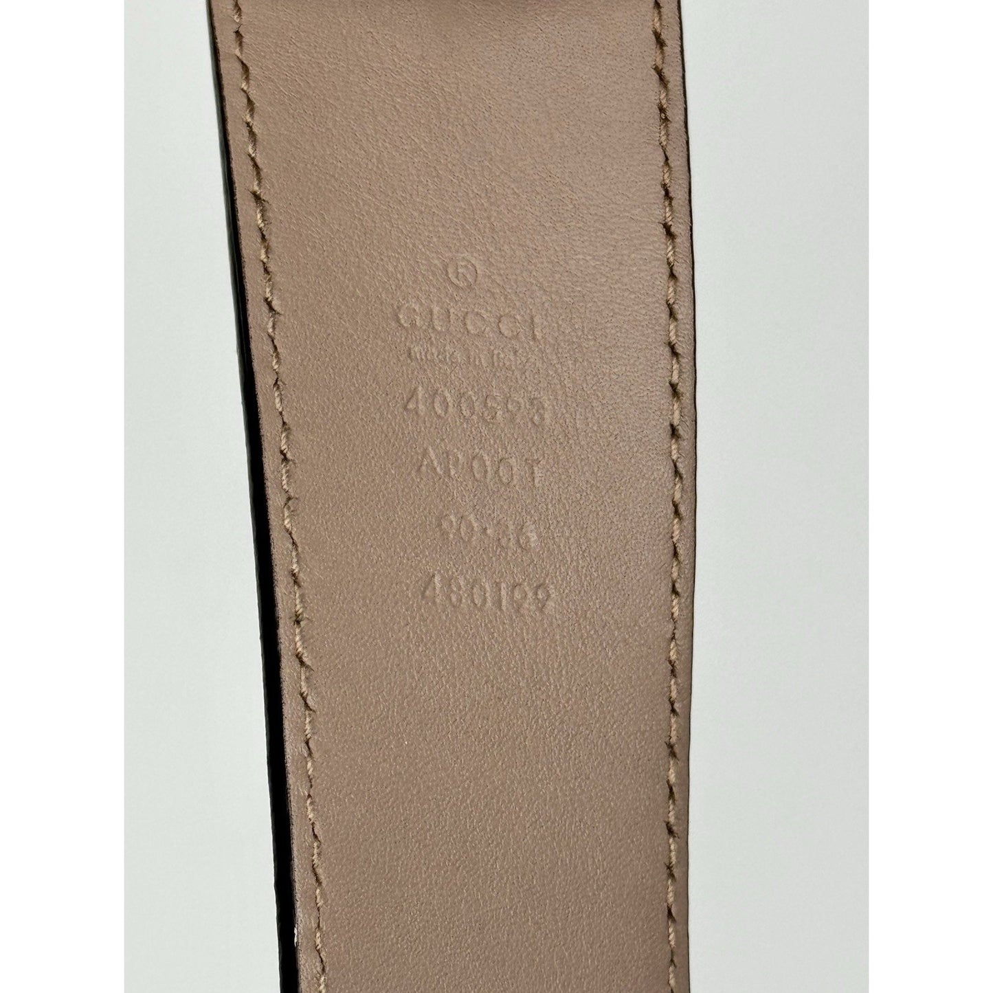 Gucci GG Marmont Leather Belt in Dusty Pink Size 90 36