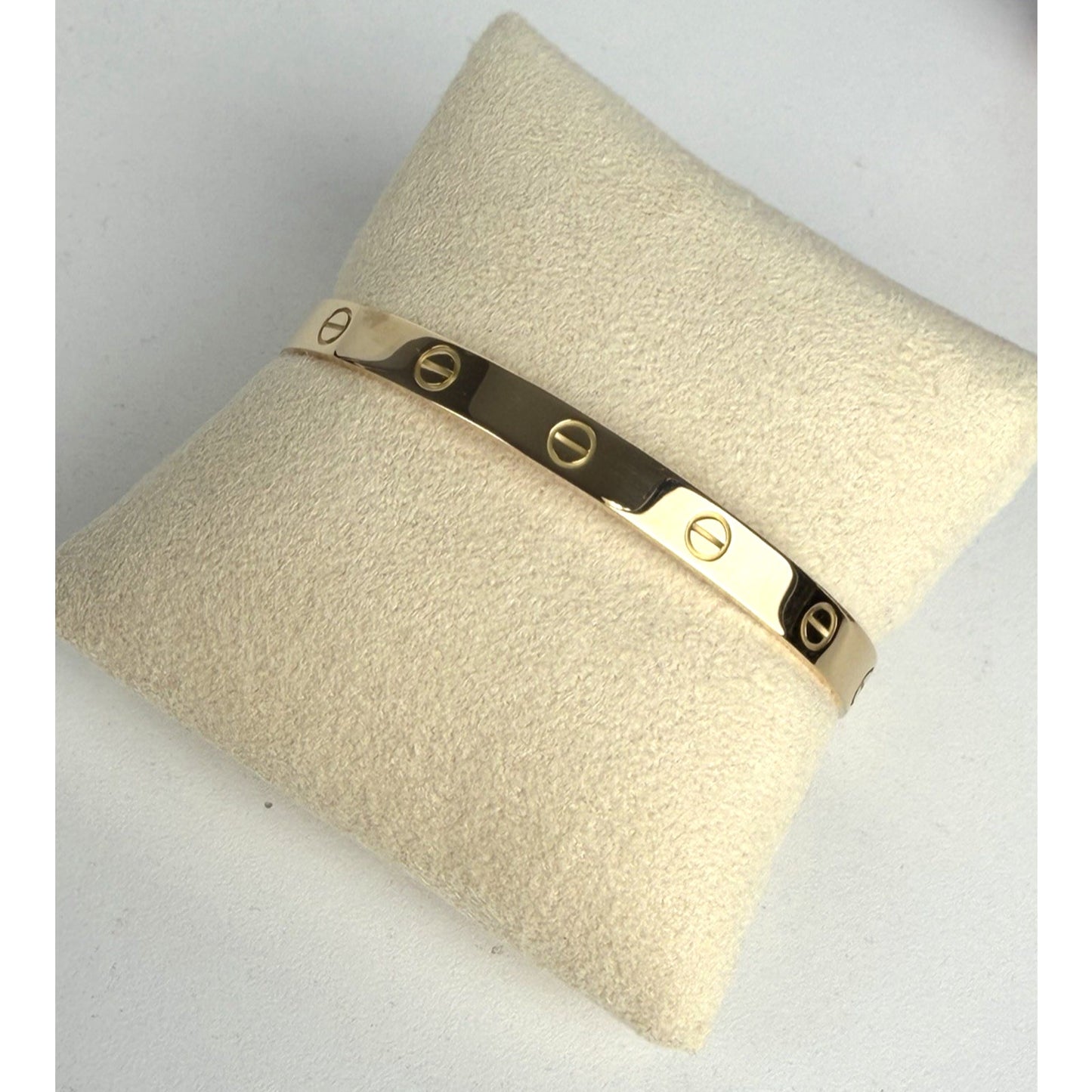 Cartier Love Open Cuff Bracelet in 18k Yellow Gold Size 18