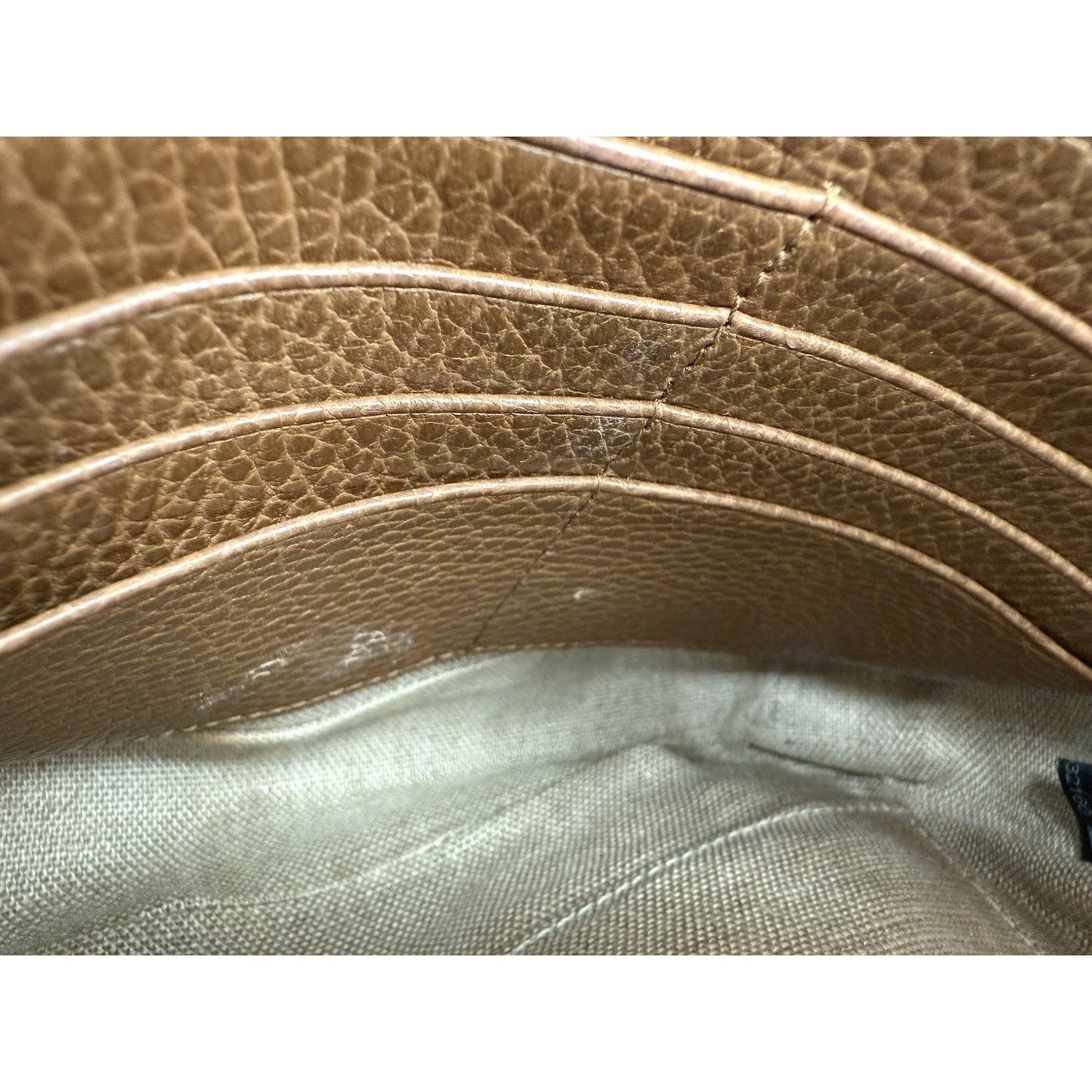 Gucci Camera Bag Beige Canvas Brown Leather Shoulder Bag