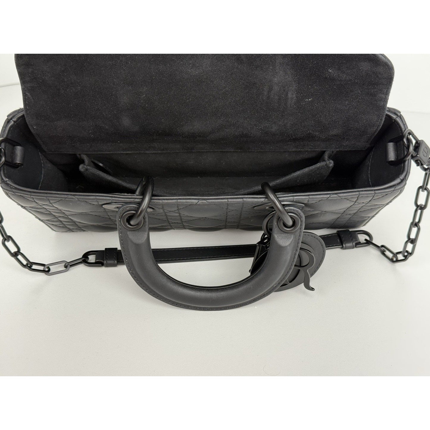 DIOR Medium Lady D-Joy Matte Black Shoulder Bag