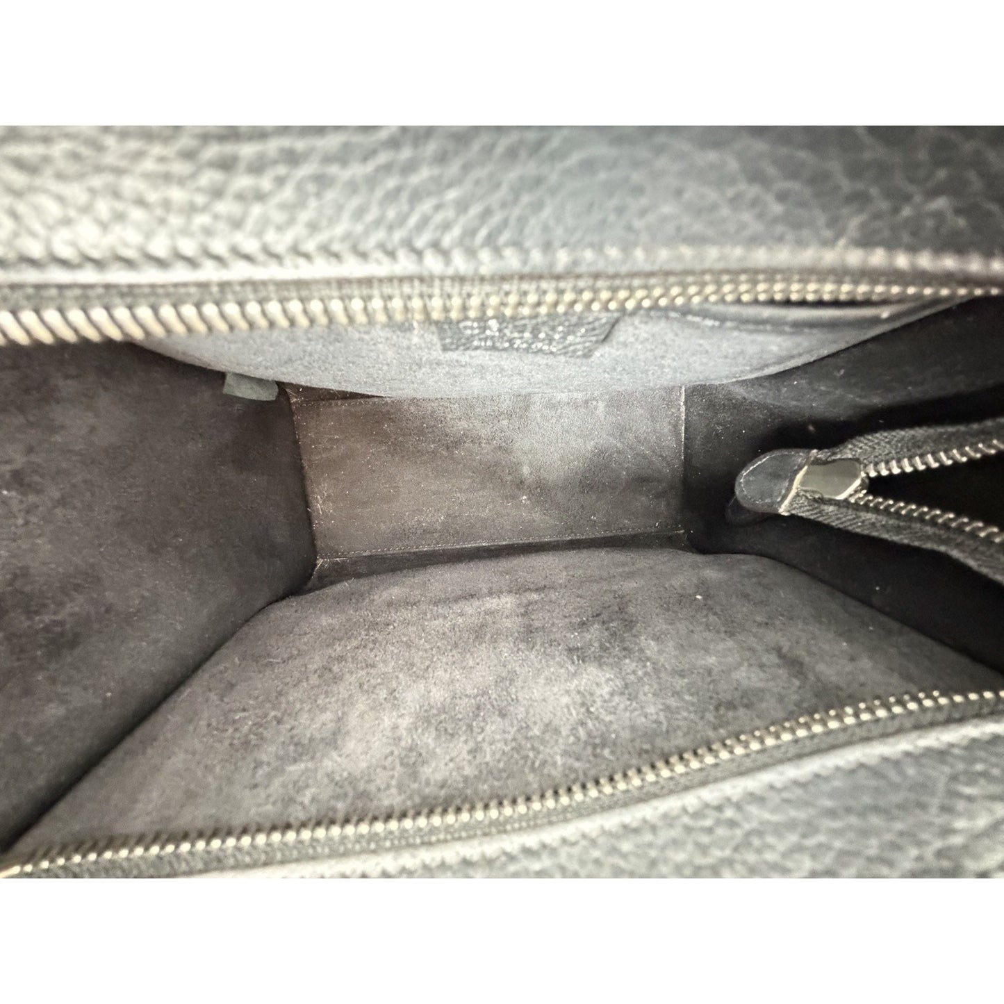 Celine Nano Luggage Bag in Black Structured Calfskin Leather S07