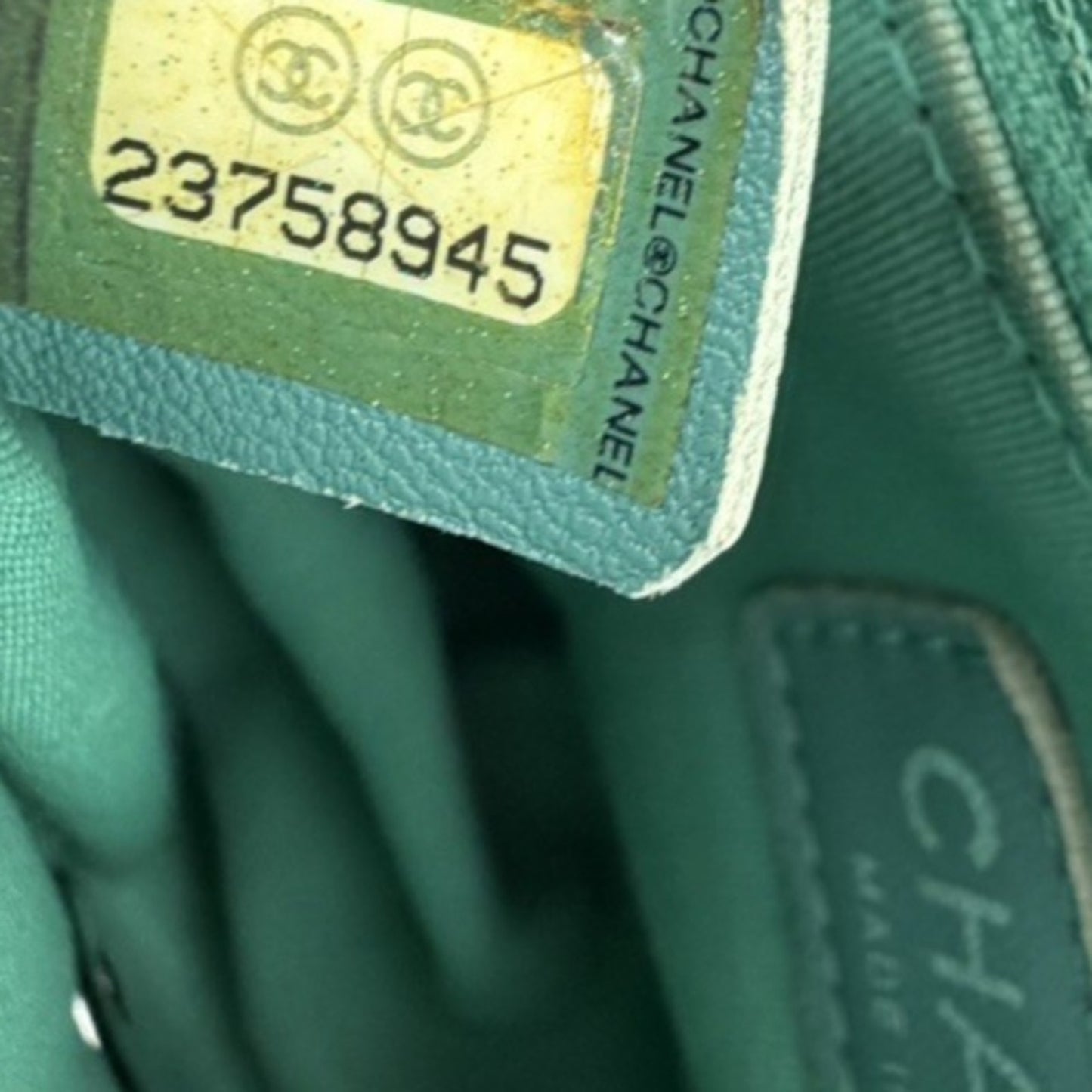 Chanel Stitched Covered CC Flap Mini Bag in Quilted Turquoise Calfskin 2017 E-5
