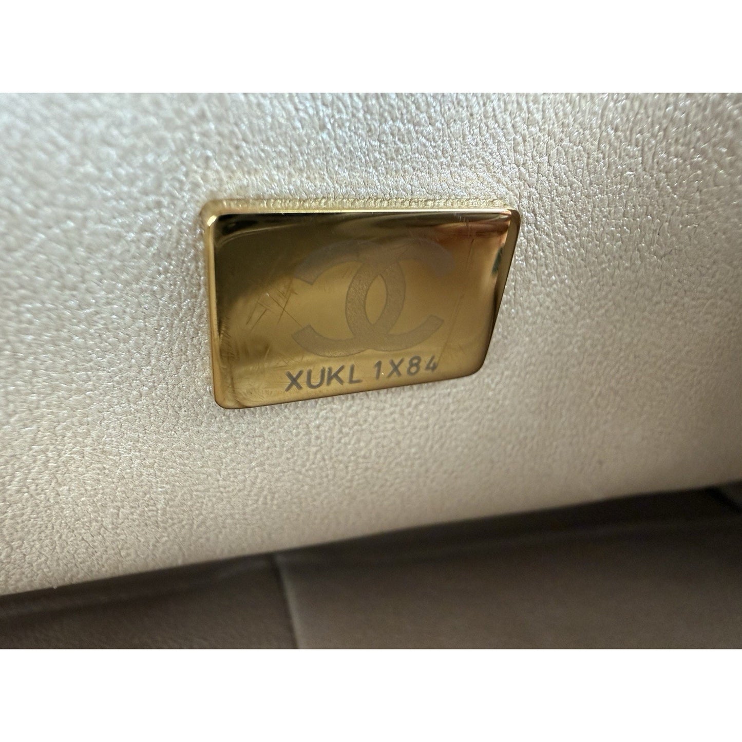Chanel Timeless Classic Medium Double Flap Bag Beige Caviar Leather B-4