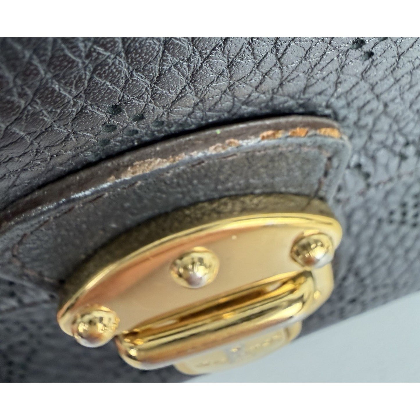 Louis Vuitton Mahina Amelia Wallet Textured Leather & Gold-tone PushLock K1