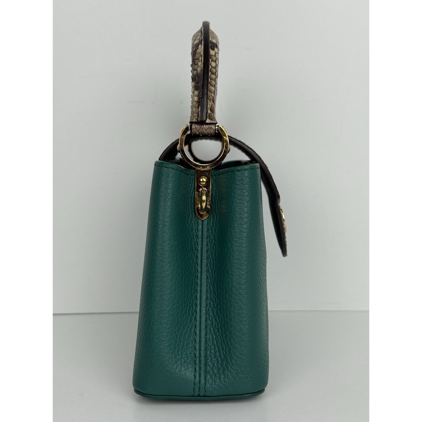 Louis Vuitton Capucines BB Python & Leather Bag Emerald Green with Gold HW B-2