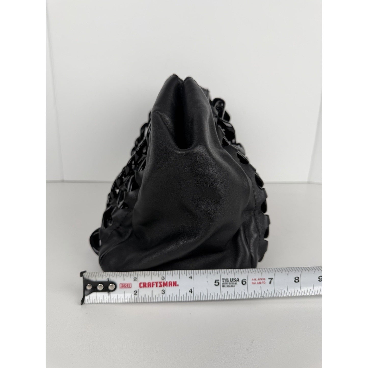 Chanel Modern East West Tote Bag Black Leather Rhodoid Chain 2006-2008 D-8
