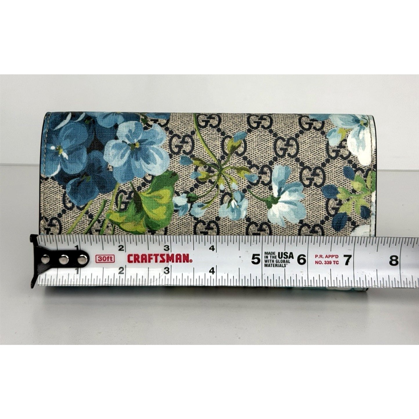 Gucci GG Supreme Monogram Blooms Continental Wallet in Coated Canvas K2