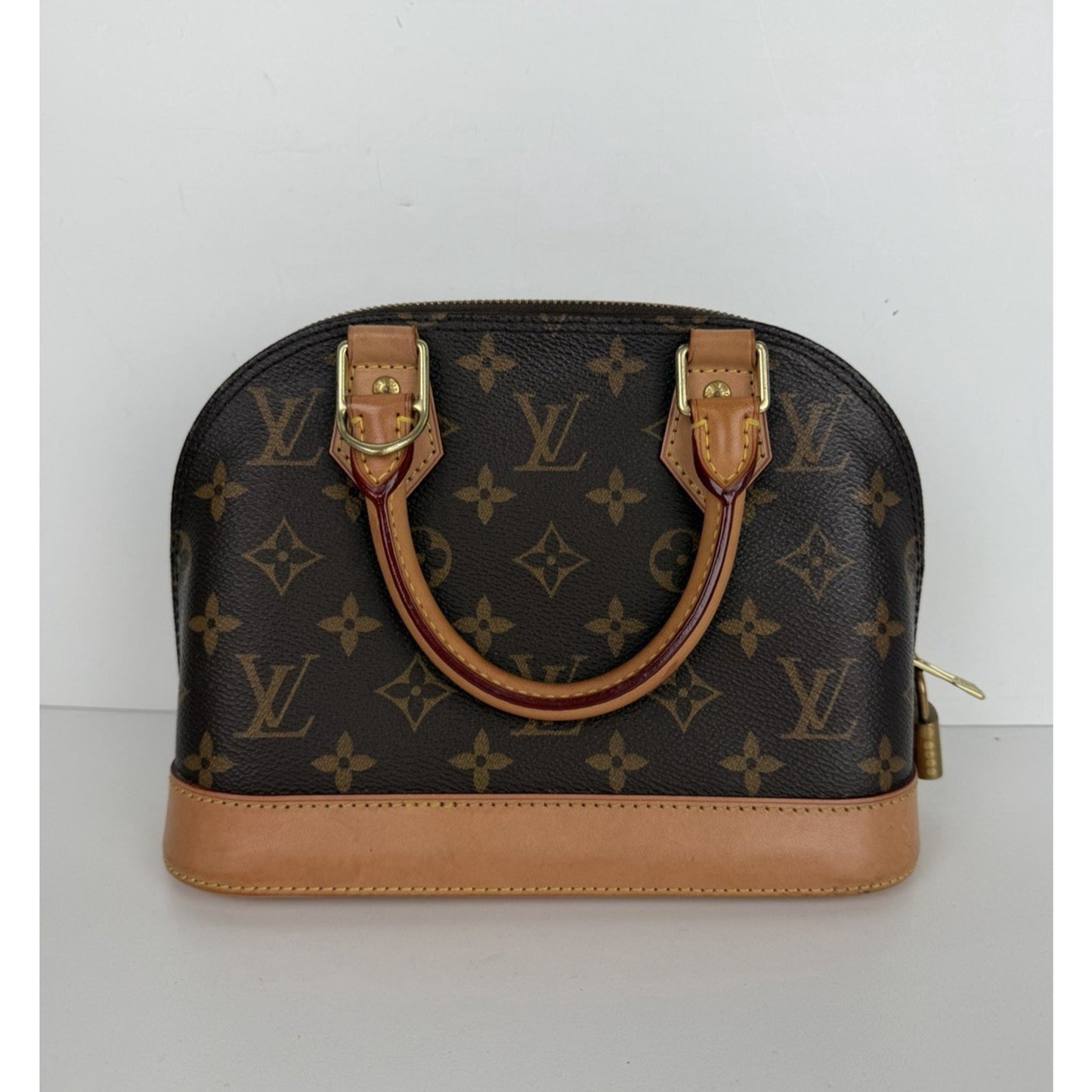 Louis Vuitton Alma BB Top Handle Bag in Brown LV Monogram Coated Canvas 2020 S