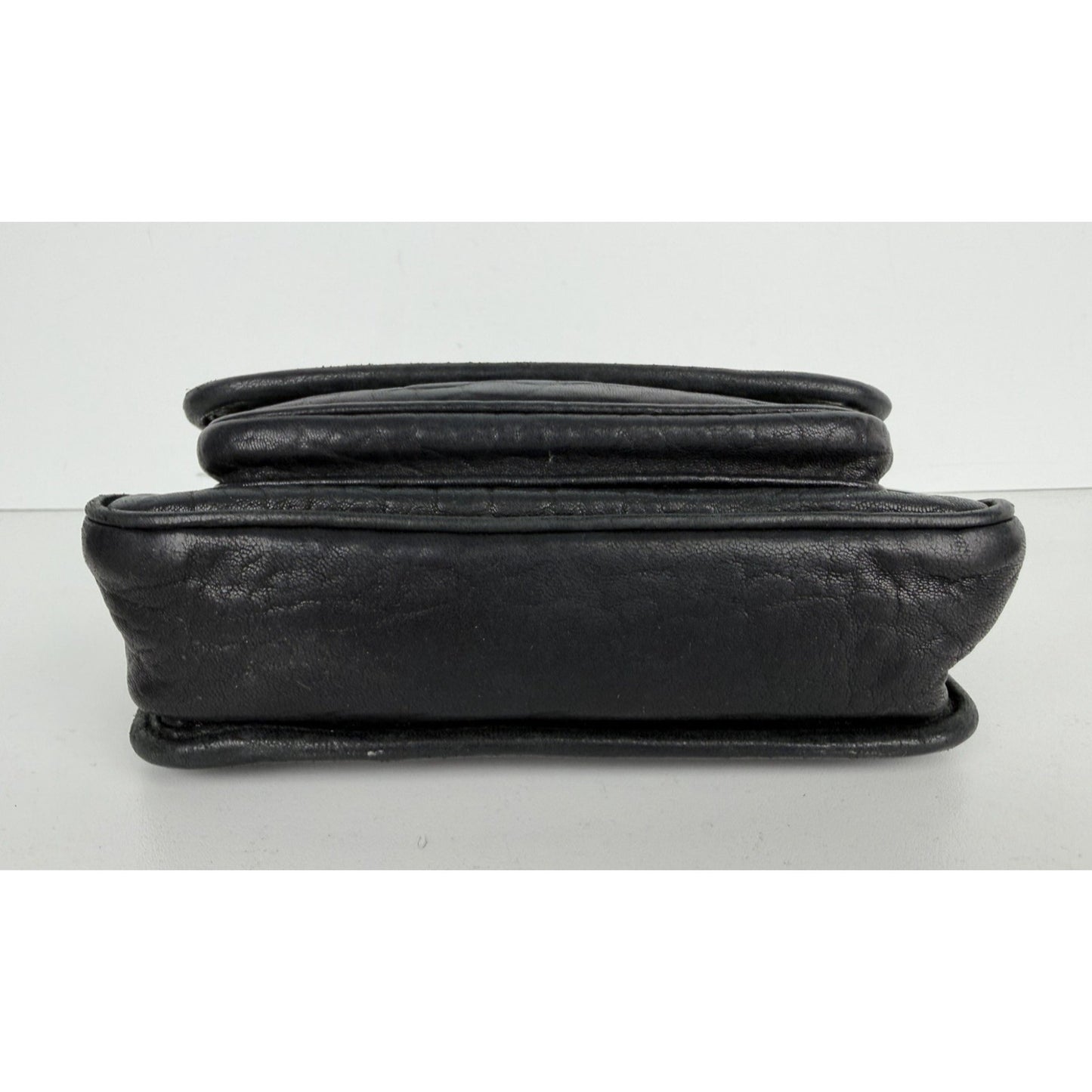 Saint Laurent Niki Mini Shoulder Bag in Black Crinkled Vintage Leather B-6