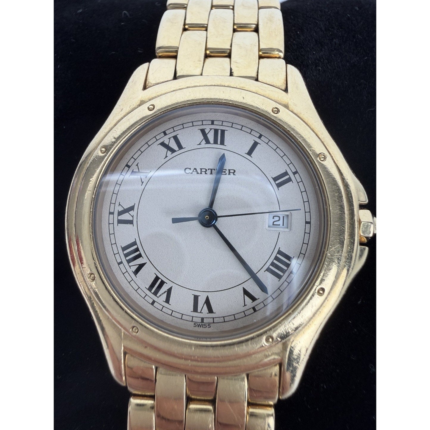 Cartier Cougar Watch 18K Yellow Gold Quartz 33mm