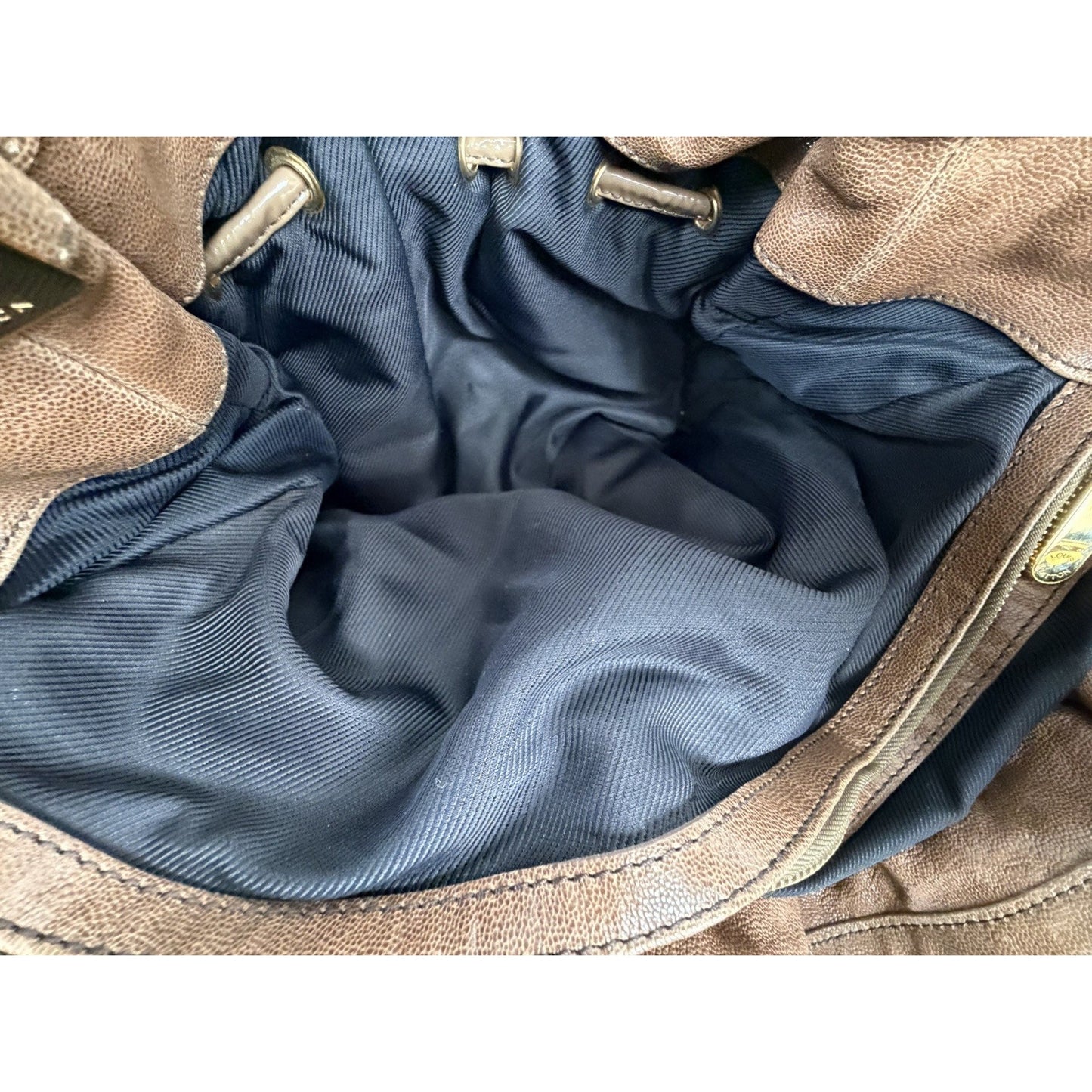 Louis Vuitton Irene Coco Bag in Brown Suede with Patent Leather Trim 2009 S09