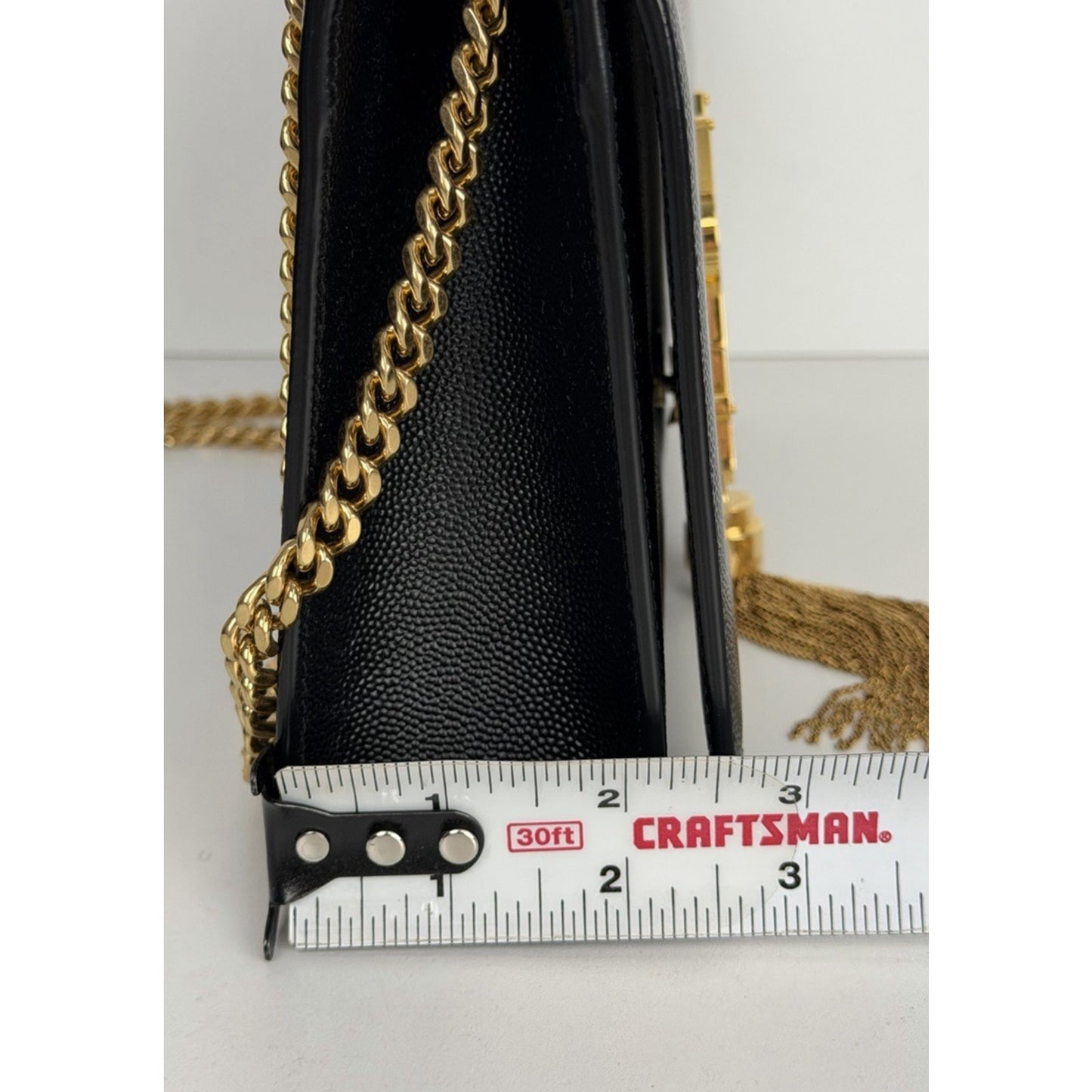 Saint Laurent Medium Kate Tassel Shoulder Bag in Black Calfskin Leather D9